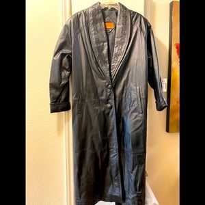 CAYENNE LEATHER LONG COAT